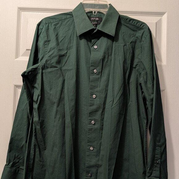 Apt. 9 Other - Apt. 9 Slim Fit 16 32/33 Hunter green long sleeve collared dress shirt